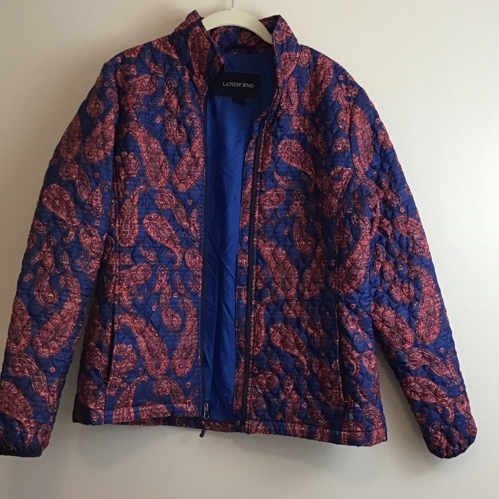 Lands’ End Primaloft Paisley Quilted Jacket